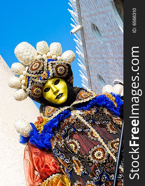 Man Costume Standing In St. Mark S Square