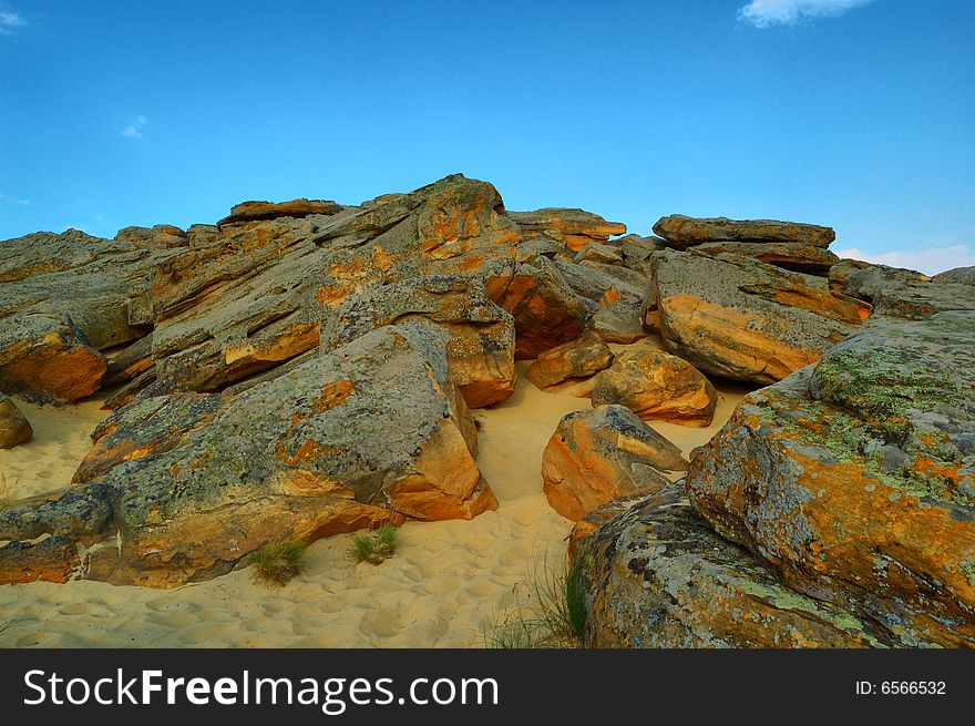HDR image of the beautiful natural sandstones. HDR image of the beautiful natural sandstones