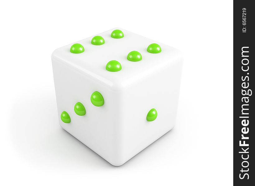 Dice with green dots