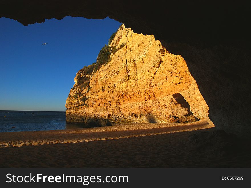 Portugal, Algarve, Praia da Senhora da Rocha. Portugal, Algarve, Praia da Senhora da Rocha