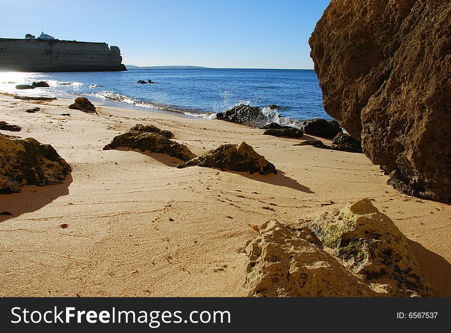 Portugal, Algarve, Praia da Senhora da Rocha. Portugal, Algarve, Praia da Senhora da Rocha