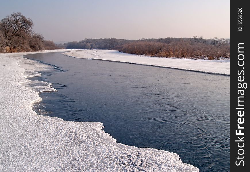 Riverheads Of Ussuri In The Winter