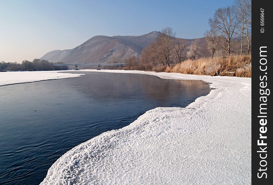 Riverheads Of Ussuri In The Winter