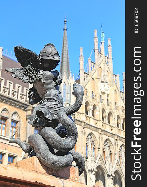 The city hall in marienplatz Munich Germany