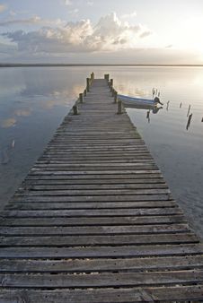 Boat Pier At Sunset Royalty Free Stock Images Boat Pier At Sunset Royalty Free Stock Images