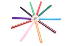 Multicolored Pencils Royalty Free Stock Images