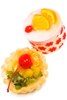 Sweet Cakes With Fruit Royalty Free Stock Photos Sweet Cakes With Fruit Royalty Free Stock Photos