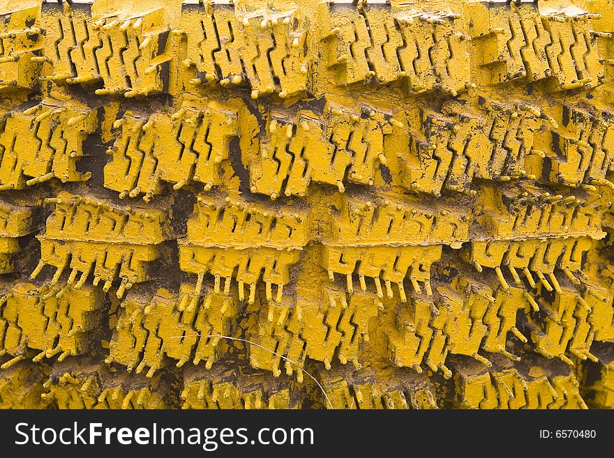 Yellow old tyres textured  background