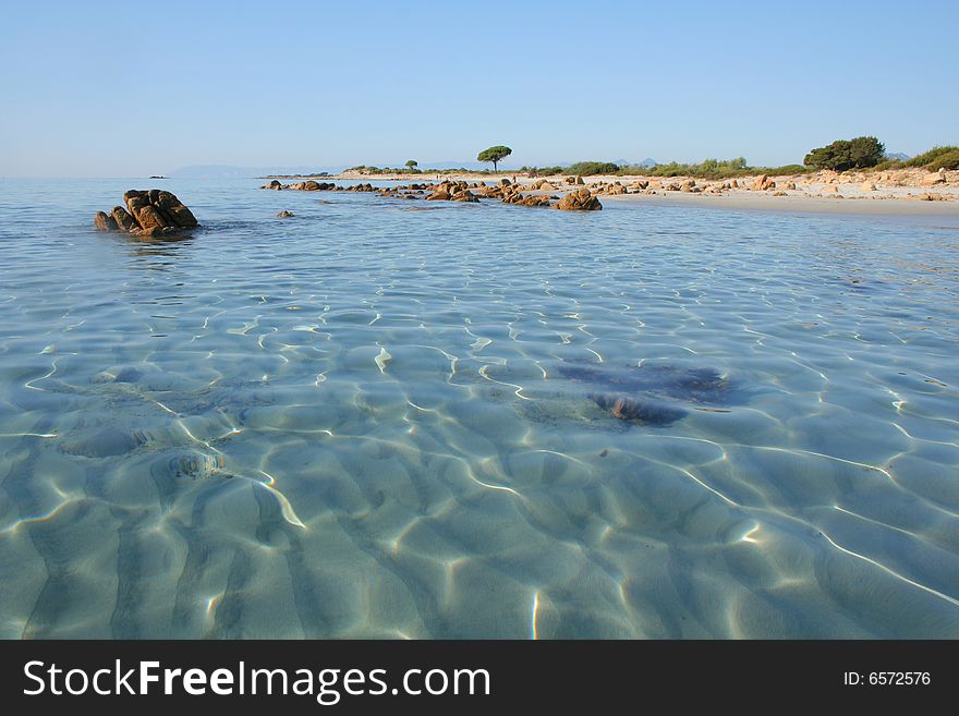 Beautiful beach in Sardinia, Italy. Shot in the morning. Beautiful beach in Sardinia, Italy. Shot in the morning