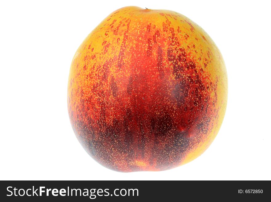 Peach isolated on a white background. Peach isolated on a white background.