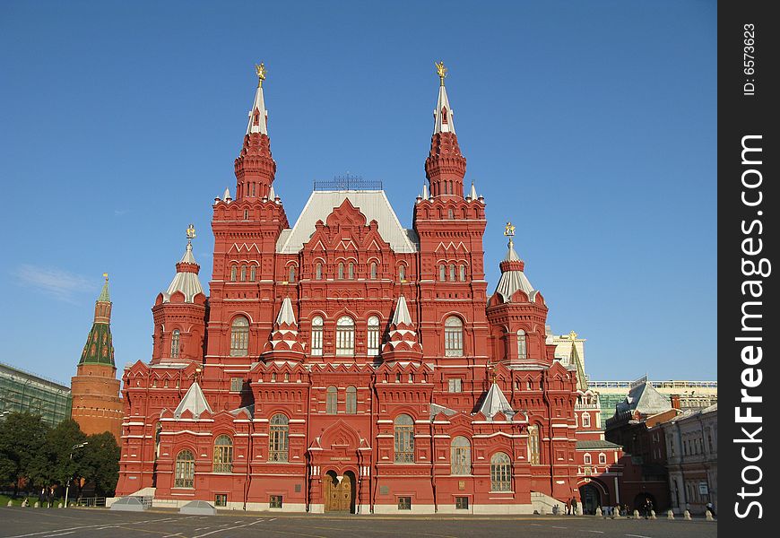 Shoot of red square, shot of historical museum, Moskow. Shoot of red square, shot of historical museum, Moskow