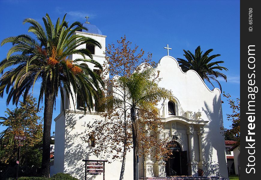 The catholic church in San Diego old town (California). The catholic church in San Diego old town (California).