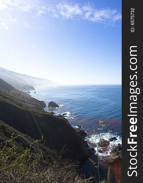 A rocky coast of california. A rocky coast of california