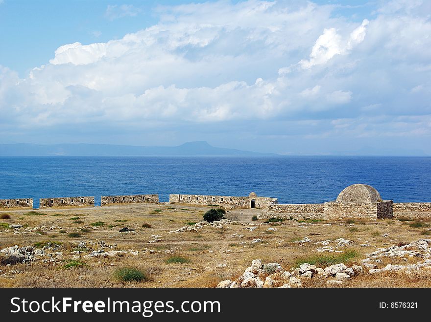 Greece, island Crete, the city of Retimno. A city old fortress. Greece, island Crete, the city of Retimno. A city old fortress.