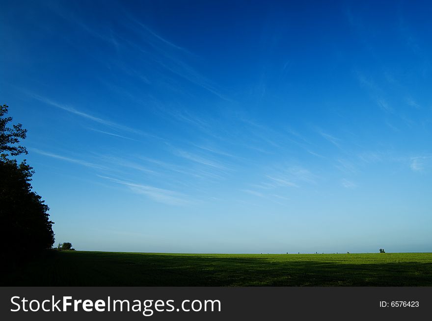 Photo of landscape. sky and meadow. Photo of landscape. sky and meadow
