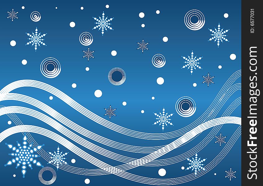 Snowflakes are Featured in an Abstract Seasonal Illustration. Snowflakes are Featured in an Abstract Seasonal Illustration.