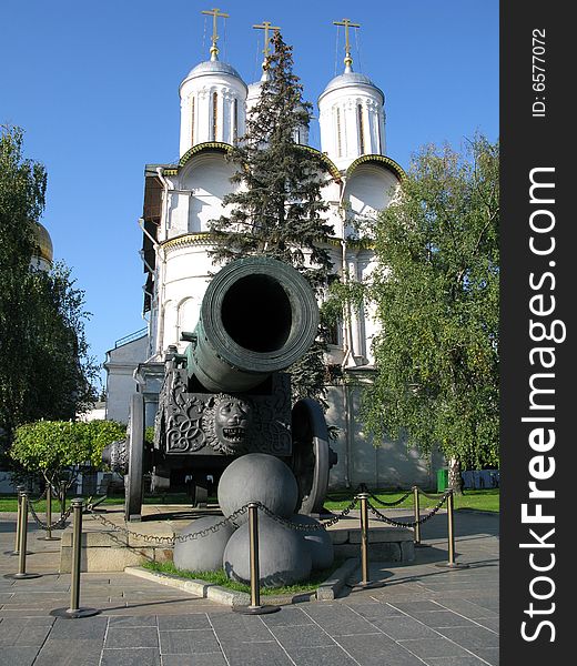 King-cannon (Tsar-pushka) in Kremlin. Moscow. Russia