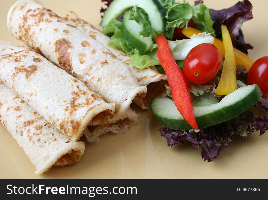 Salad And Pancakes