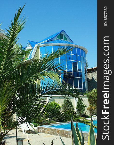 Blue multi-storey country residence with pool 2. Blue multi-storey country residence with pool 2