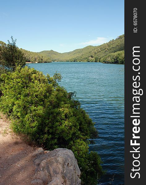 Lake of Carces in the Var region (Provence)