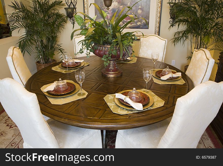 Festive dining table with luxurious decor. Festive dining table with luxurious decor.