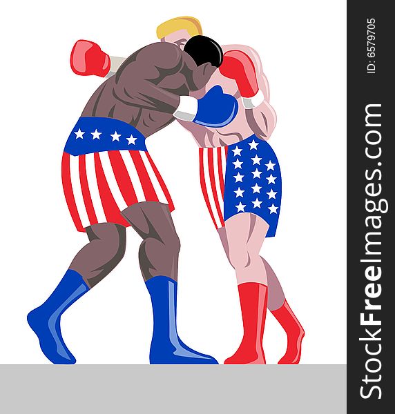 Boxers in American color