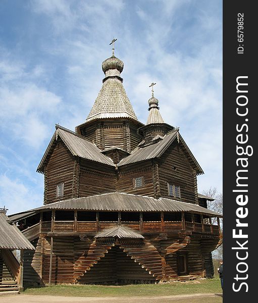 The Russian Terem (wooden church). The Ethnic village of Veliky Novgorod. The Russian Terem (wooden church). The Ethnic village of Veliky Novgorod.