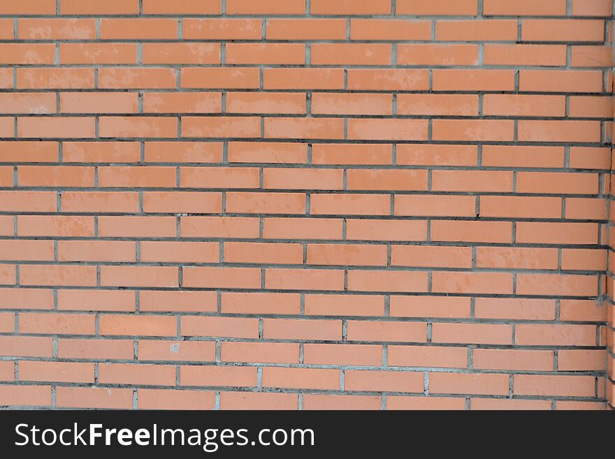 Brick wall in the snow in St. Petersburg