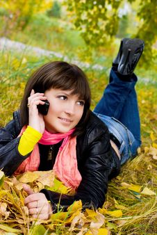 Pretty Girl Talking On The Cellphone Stock Image Pretty Girl Talking On The Cellphone Stock Image