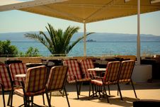 Open Air Cafe And Bar Lounge With Amazing Sea View Stock Photography Open Air Cafe And Bar Lounge With Amazing Sea View Stock Photography
