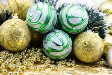 Multi-coloured Christmas-tree Decorations Stock Image Multi-coloured Christmas-tree Decorations Stock Image