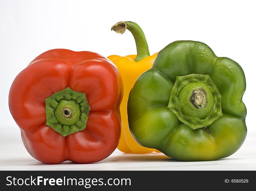 Crude pepper isolated on a white background