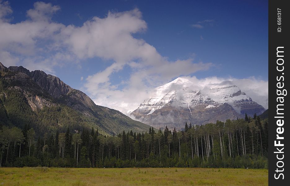 Mount Robson In Canadian Rocky Mountains