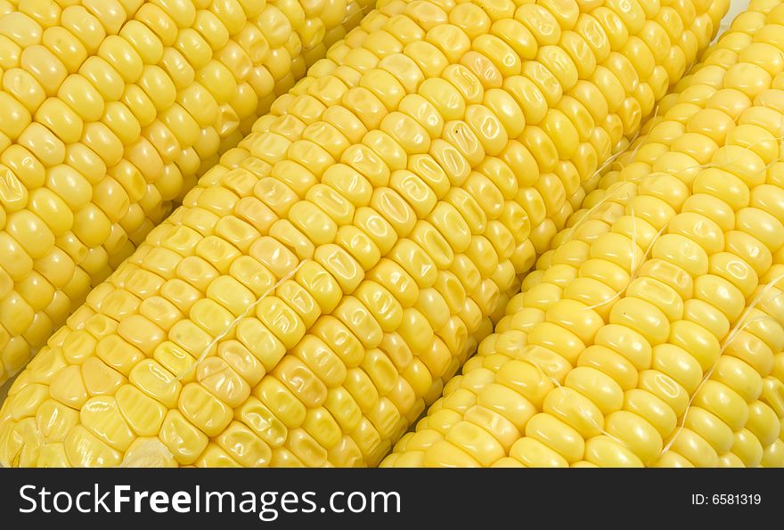 Closeup of nice fresh sweet yellow corns