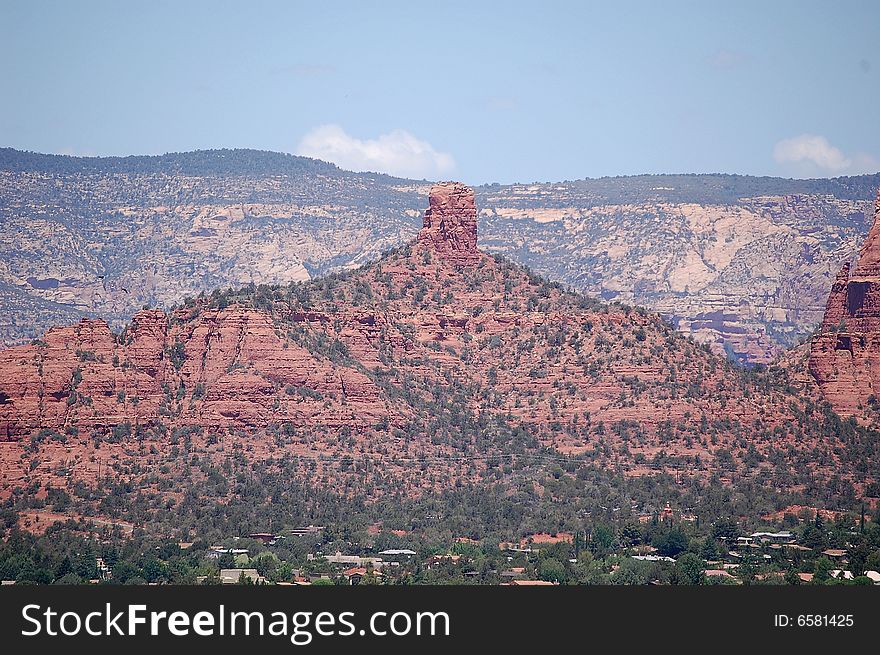 One of the many beautiful red rock monoliths in Sedona, Arizona. One of the many beautiful red rock monoliths in Sedona, Arizona