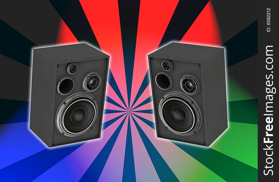 Audio system equipement with retro background
