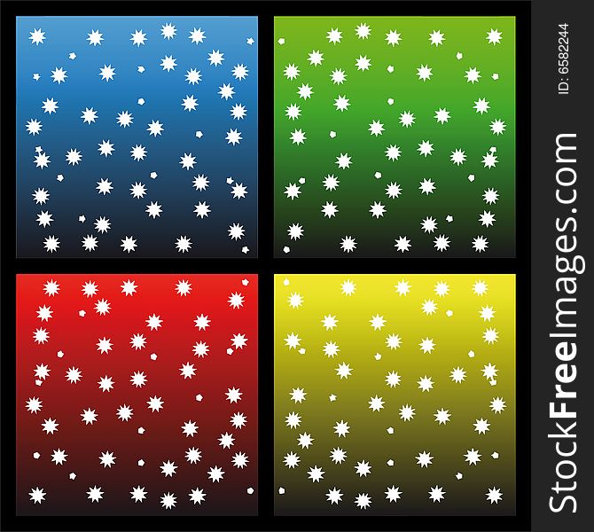 Multicolor backgrounds with little stars - illustration set for christmas design (with vector EPS format). Multicolor backgrounds with little stars - illustration set for christmas design (with vector EPS format)