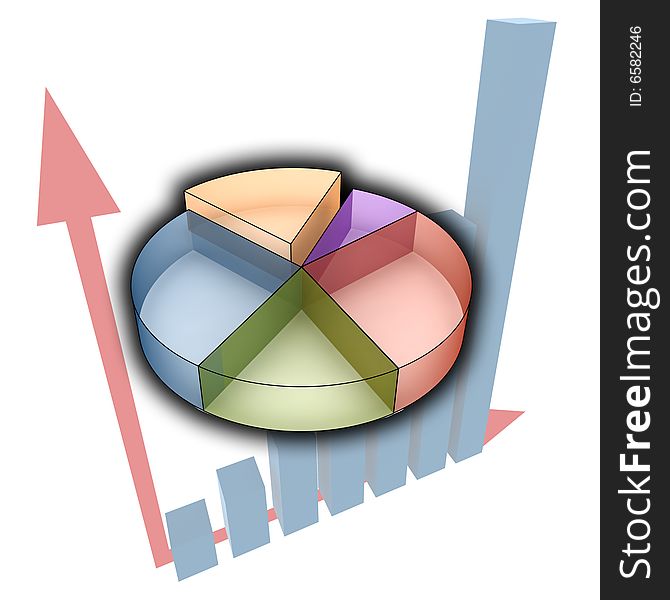 3d statistics illustration