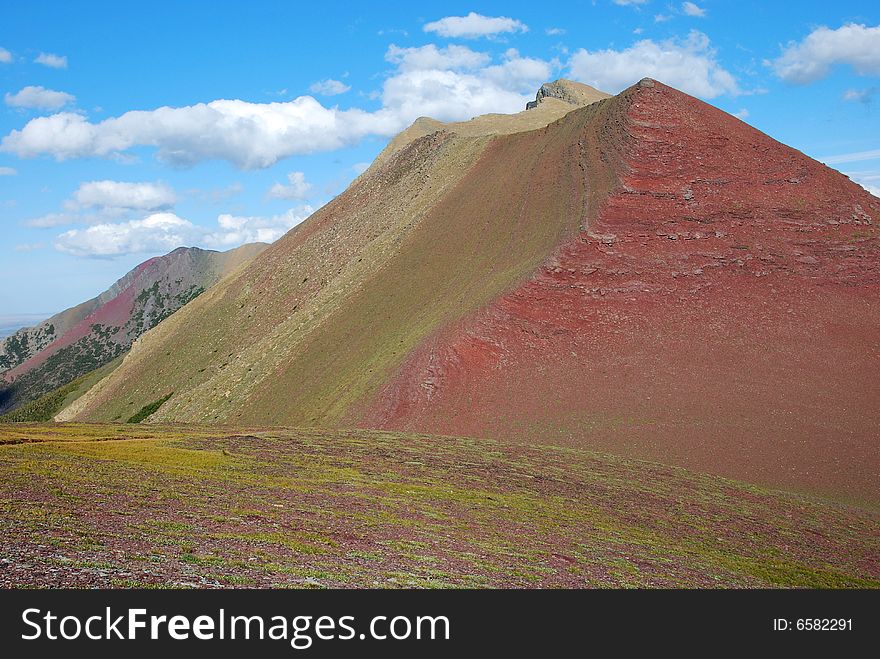 Moutain And Meadows In Rockies