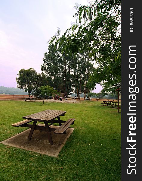 Empty picnic table in the park, australia. Empty picnic table in the park, australia