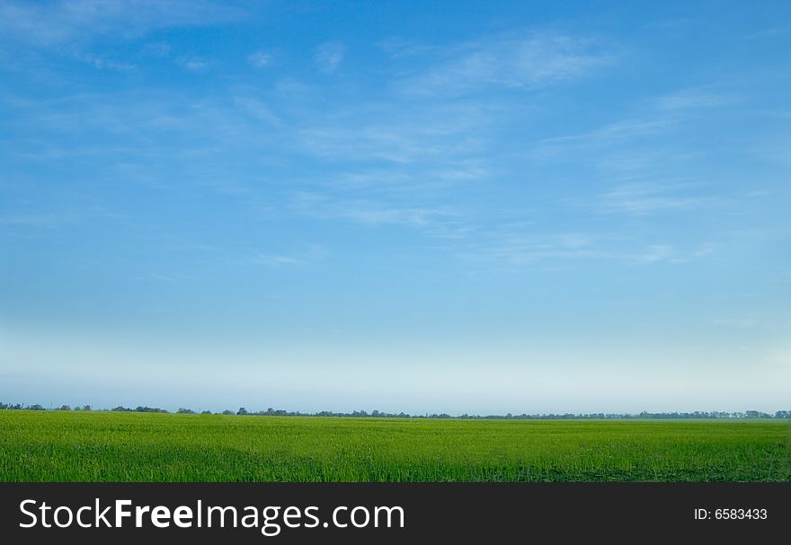 Photo of landscape. sky and meadow. Photo of landscape. sky and meadow