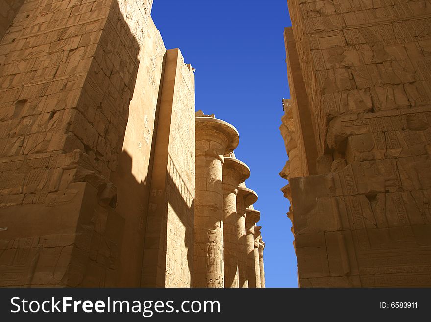 Statue of Ramses at Karnak temple in Egypt