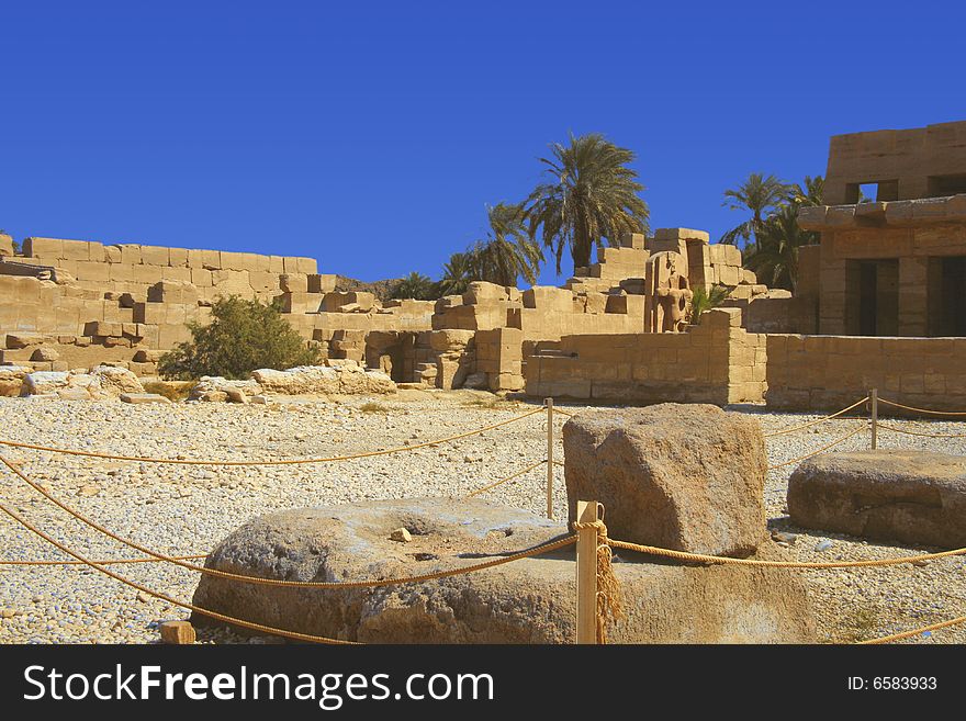 Statue of Ramses at Karnak temple in Egypt