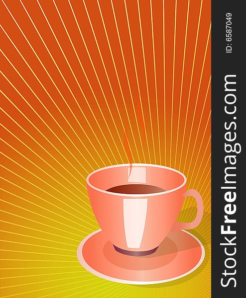 Coffee cup in gradient background