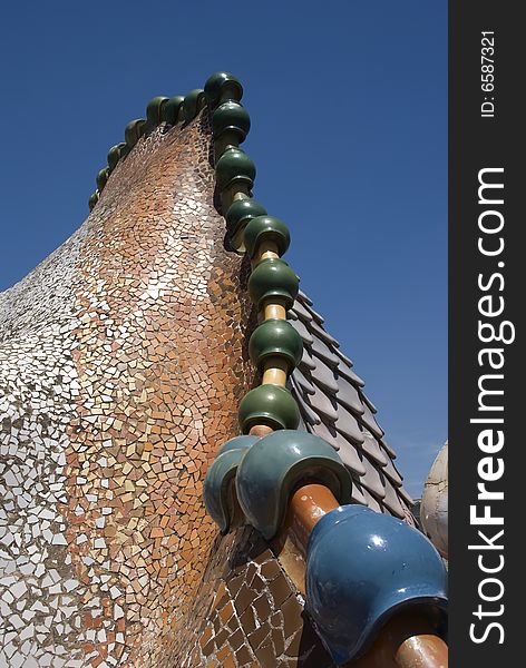 Detail of Casa Battlo, Barcelona, Spain. Detail of Casa Battlo, Barcelona, Spain