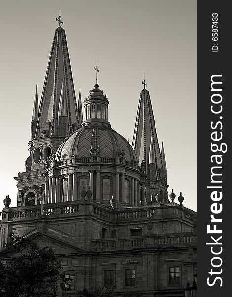 Cathedral found in guadalajaraÂ´s downtown, central mexico. Cathedral found in guadalajaraÂ´s downtown, central mexico