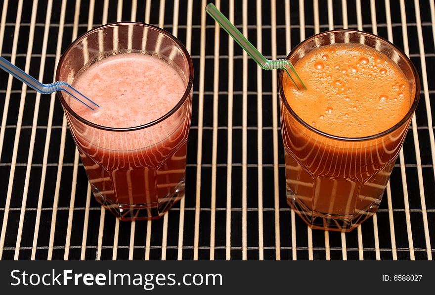 Carrots & grapefruit fresh, natural useful juice