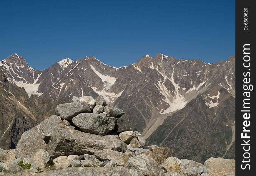 Mountains. Caucasus. Kabardino-Balkaria. Bezengi