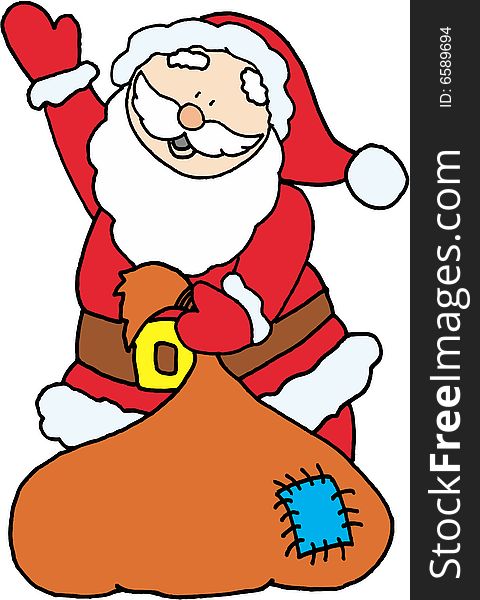 Santa Claus. Christmas theme. vector image