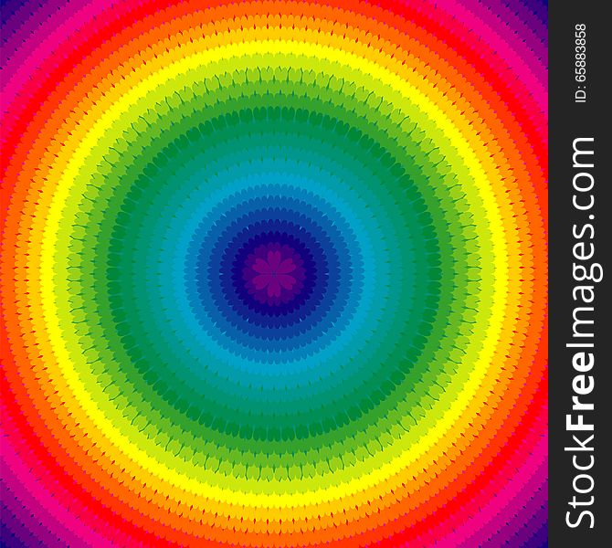 Rainbow radial background with hearts. Rainbow radial background with hearts